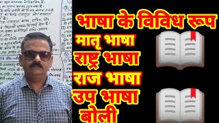 भाषा के विविध रूप। #BA 2Nd semester #मातृभाषा #राष्ट्रभाषा #राज भाषा #बोली #उपभाषा #अंतरराष्ट्रीय