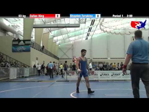 Cullen King vs. Shayden Terukina at 2013 ASICS University Nationals - FS