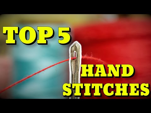 TOP 5 HAND stitching for BEGINNERS + 2 BONUS stitches