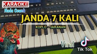 Download lagu JANDA 7 KALI ( KARAOKE  ) Versi Koplo Jaranan Nada Cewek mp3