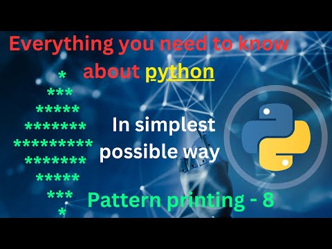 Pattern Printing 8 Diamond Pattern Diamond Pattern Printing In Python Python Full Course