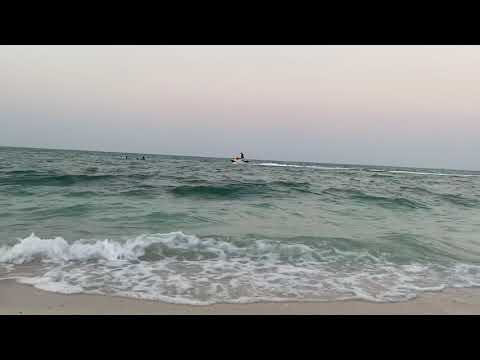اجمل شاطئ سباحه في قطر  المرونه 💦صوت البحر بدون موسيقى ، للاسترخاء و التأمل  شاطئ  maroona Beach
