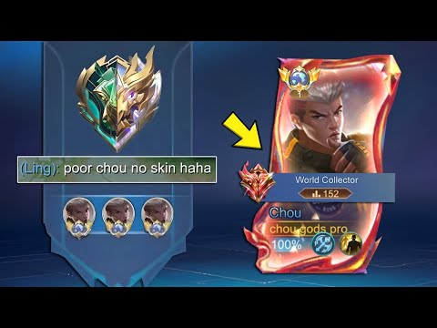 I PRETEND NO SKIN BUT WORLD COLLECTOR PRANK AFTER RESET - (100% WINRATE 1 DAY MYTHIC) Mobile Legends