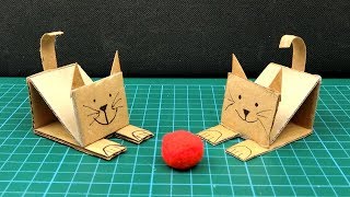 How to Make Cardboard Animal #66 - DIY Cat and Horse From Paper