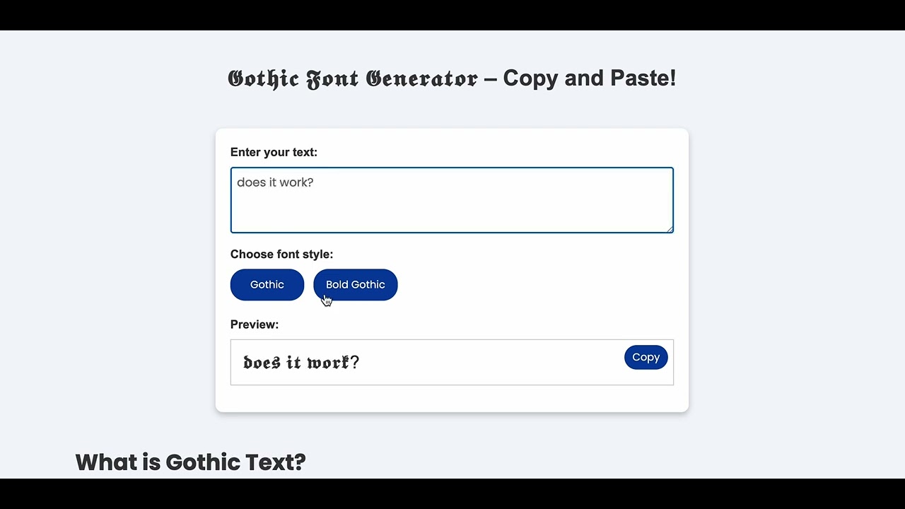 Gothic Font Generator: How to Use?