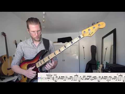 Run for Cover - Marcus Miller Bass Cover Transcription - Robert Schulenburg Fender Jazz Bass 1973