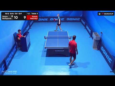 12:25 Vadym Nechyporuk - Mykola Halynskyi 09.09.2023 TT Euro.Cup Ukraine Star. TABLE 3