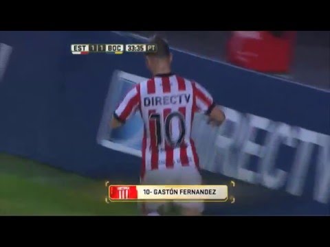 Gol de Fernández. Estudiantes 2 - Boca 1. Fecha 15. Primera División 2016.