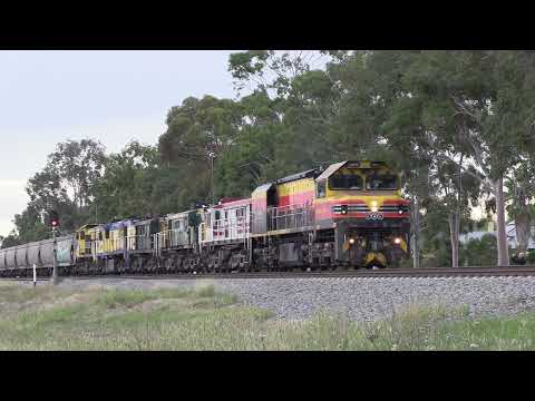 9th April 2021 SSR grain train 3343 and Pacific National's MW2