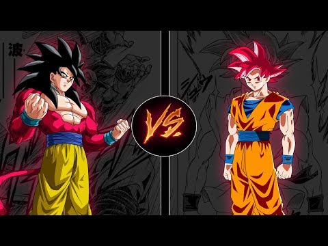 Super Saiyan 4 Goku VS Super Saiyan God Goku! VS Battle! (GT VS Super)