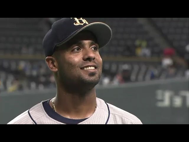 バファローズ・バルディリス選手ヒーローインタビュー 10月2日 北海道日本ハムファイターズ 対 オリックス・バファローズ
