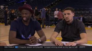 Draymond Green & Klay Thompson Game 2 Interview | LIVE 6 5 16