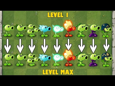 Pvz 2 Discovery - Every PEASHOOTER Plants Level 1 vs Max Level - Plant vs Plant