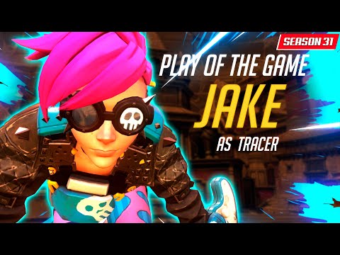 Jake Carry Tracer - POTG! [ Overwatch Season 31 Top 500 ]