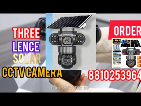 Solar Power Cctv Camera with 3 lence