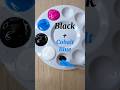 Color Mixing Recipes From Just Black, Cobalt Blue & Magenta #shorts #art #painting #colors