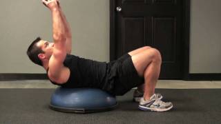 Weighted Crunches on Bosu Ball exercise video thumbnail