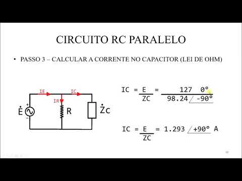 ELETROTÉCNICA CA - CIRCUITO RC PARALELO - CÁLCULO DE CORRENTE E IMPEDÂNCIA TOTAL