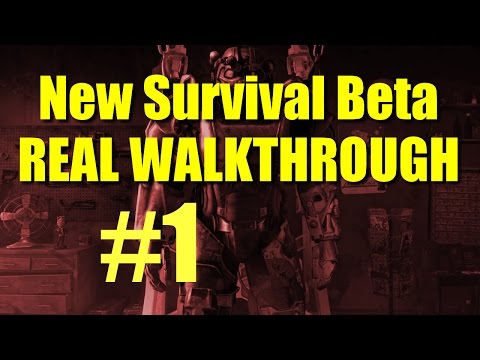 Fallout 4 New Survival Beta Walkthrough Part 1 - No Fast Travel or Quick Save! Hunger, Thirst, Etc
