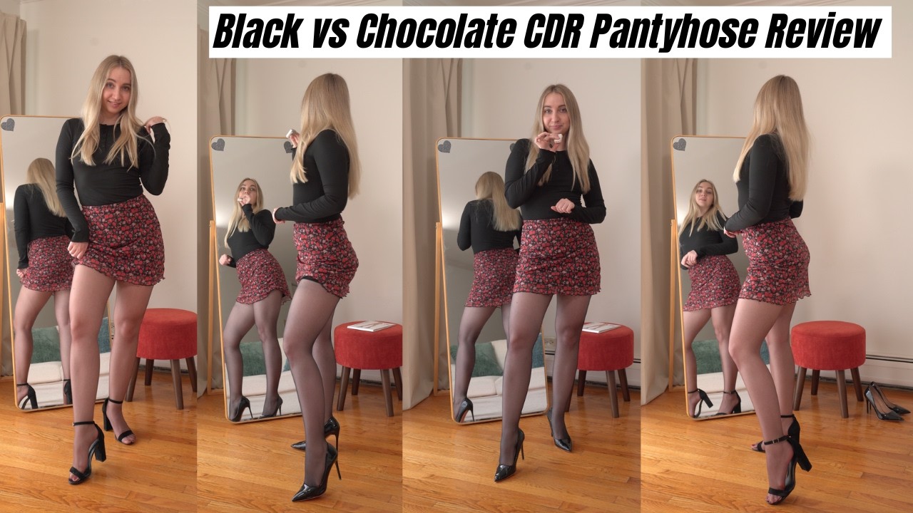 Ultra Sheer Pantyhose Review | Black vs Chocolate CDR Try On