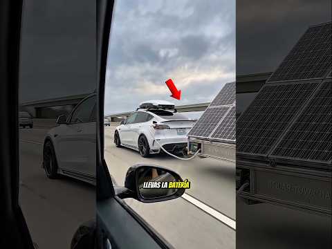 Llevó un Tesla al 0% de batería... y pasó esto 😱🔥 #cars #automobile #tesla #hypercar #shorts