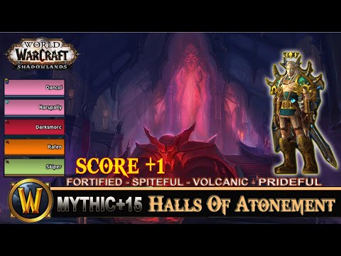 Halls Of Atonement Mythic 15 Fortified Spiteful Volcanic Spideful Prot Paladin Shadowlands