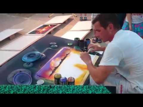 Spray paint art - Sa Coma Mallorca 2015 1080p