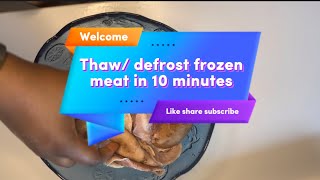 Thaw / defrost frozen meat in 5 minutes - Best defrosting method using only salt and vinegar.