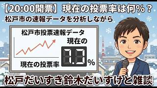 【20:00開票】17時時点の投票率は何％？松戸市の速報データを分析しながら雑談