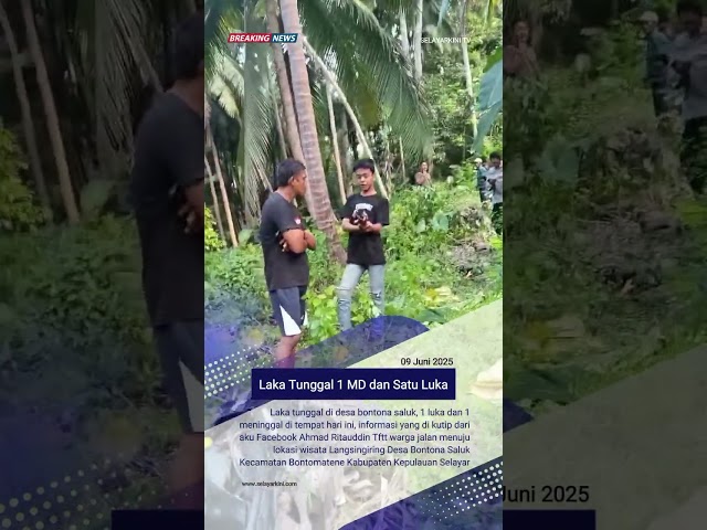 Laka Tunggal 1 MD dan 1 Luka di Selayar