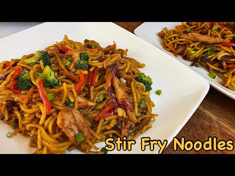 Stir Fry Noodles with Chicken, Quick, Easy & Delicious