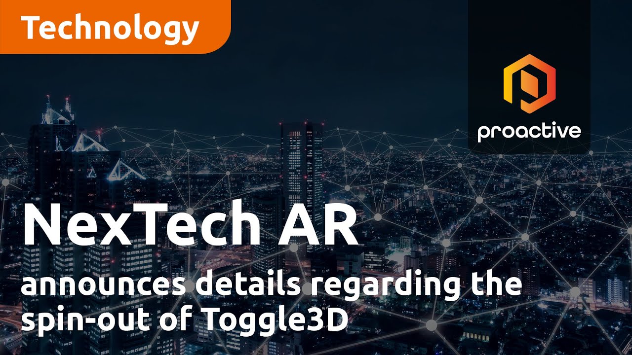NexTech AR Solutions announces details regarding the spin-out of Toggle3D
