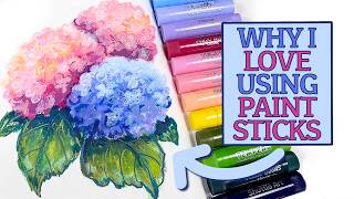Creating Hydrangeas With Paints Sticks! Why I LOVE This Medium!