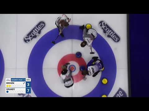 Corryn Brown only needs one corner guard to score 6 vs Clancy Grandy (2023 BC Scotties 1v2)