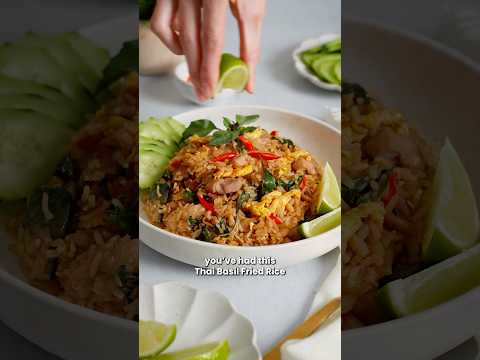 This Thai Basil Fried Rice is SO good 😍 #easyrecipe
