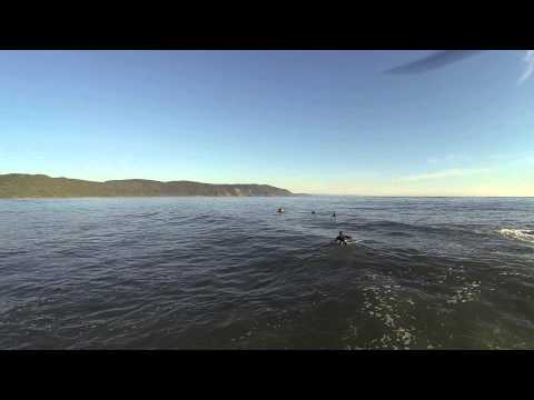 Drone flyovers of surfing at Whalers Island