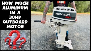 30HP Outboard Motor Melt down - Bulk Aluminum - ASMR Metal Melting - Trash To Treasure - BigStackD