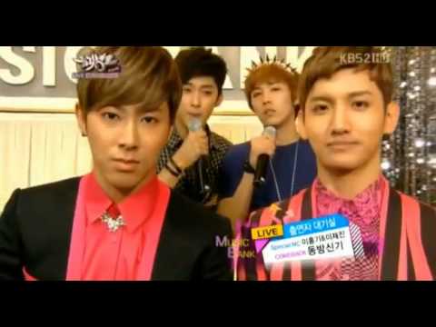 121005 TVXQ Backstage with F.T Island Jaejin and Hongki (Comeback MuBank)