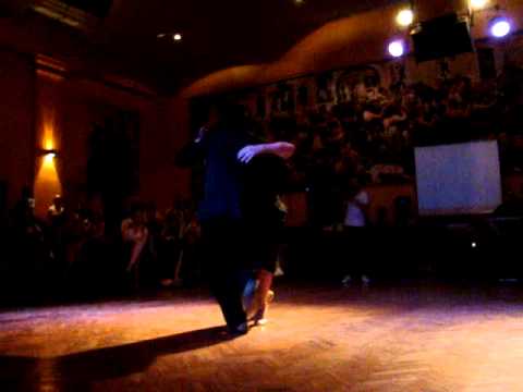  Corina de la Rosa  and  Julio Balmaceda  are  dancing  to  the  tango  "  Esta Noche De Luna  "