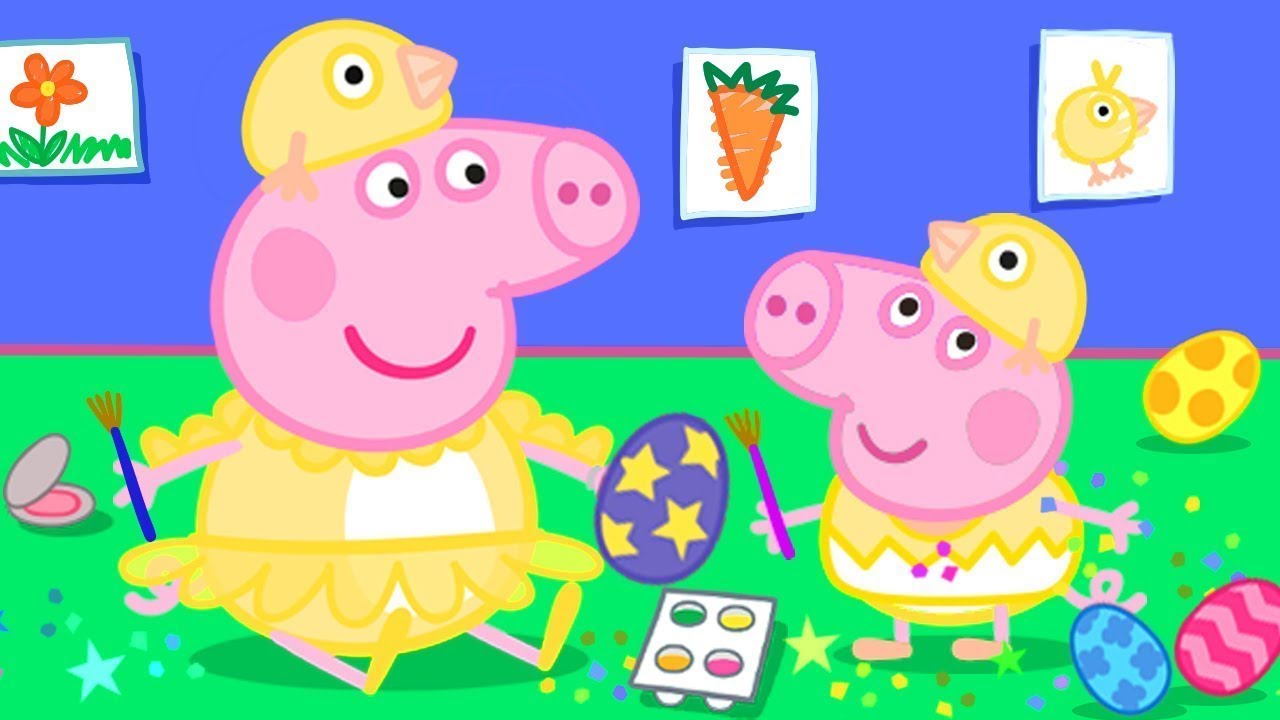 Easter Colouring at Home with Peppa Pig | Peppa Pig Official Family Kids Cartoon