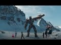 Paramount + advertisement featuring Rise Of The Beasts Scourge & Optimus Prime