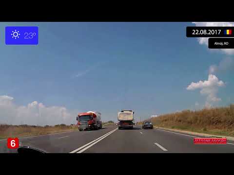 Driving through Județul Dolj (Romania) from Craiova to Filiaşi 22.08.2017 Timelapse x4