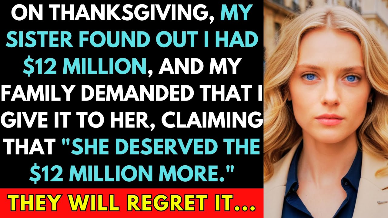 On Thanksgiving, My Sister Found Out I Had $12 Million and My Family Wanted....They Had to Regret It