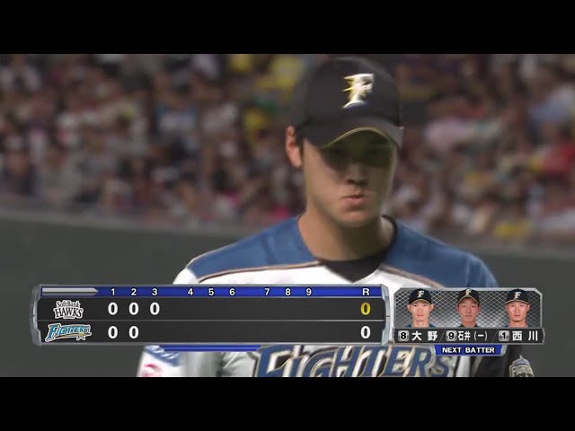 【3回表】ファイターズ・大谷 ストレートで空振り三振を奪う!! 2017/8/31 F-H