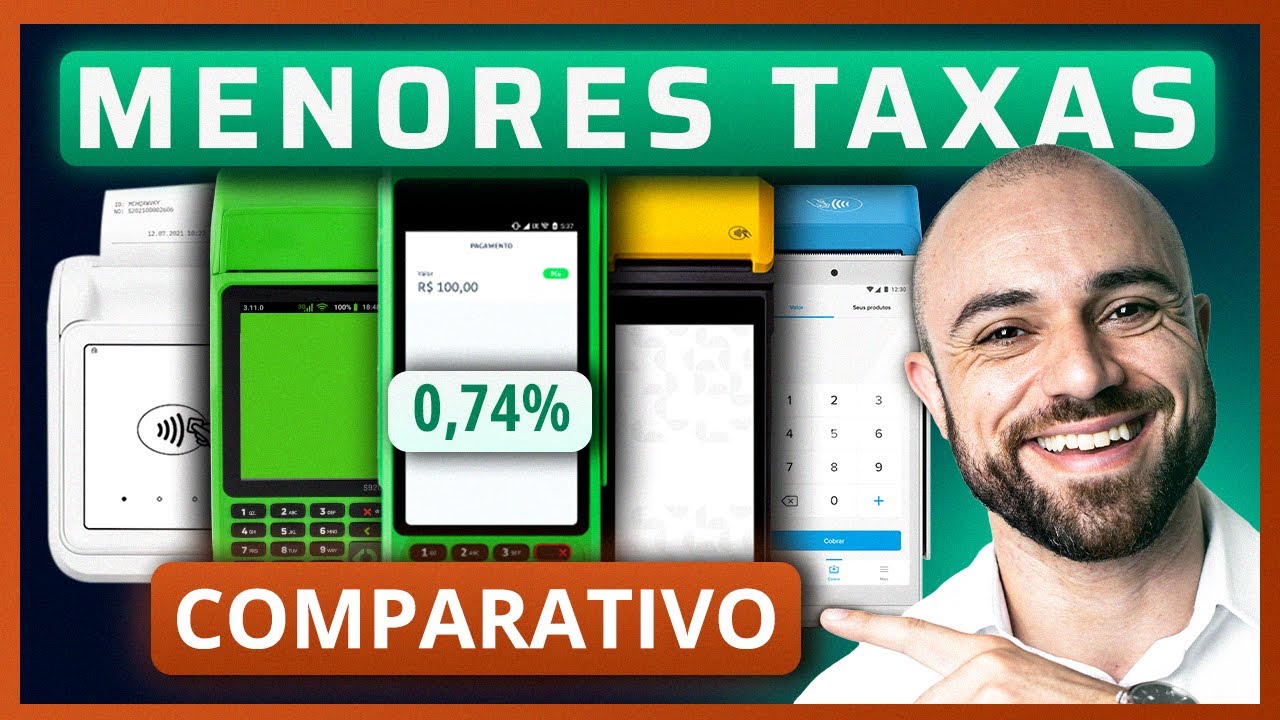 🏆Máquina de Cartão Com MENOR TAXA Para MEI, Autônomo e PJ | Top 5 Maquininhas de 2024
