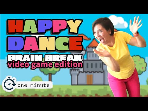 Happy Dance⎸ Brain Break ⎸ 1 minute dance party (dance-a-long)