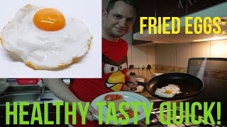 How to make fried eggs HEALTHY TASTY QUICK recipe NO FAT added!
