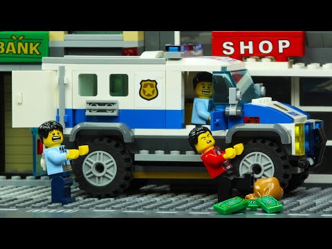 Lego City Bank Money Transport Truck Robbery Fail