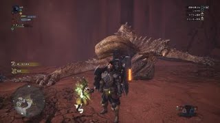 モンスターハンター：ワールドβ　ディアブロス戦　ガンランス
