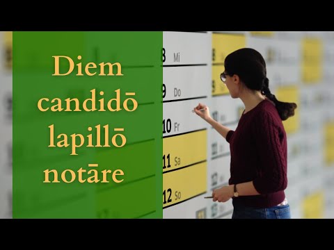 Latine loqui || Latin phrases || Diem candido lapillo notare
